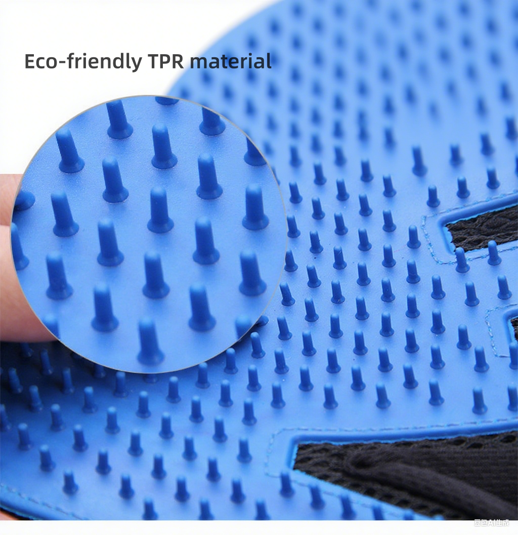 Cat Grooming Glove – Blue Deshedding Mitt for Cats & Dogs