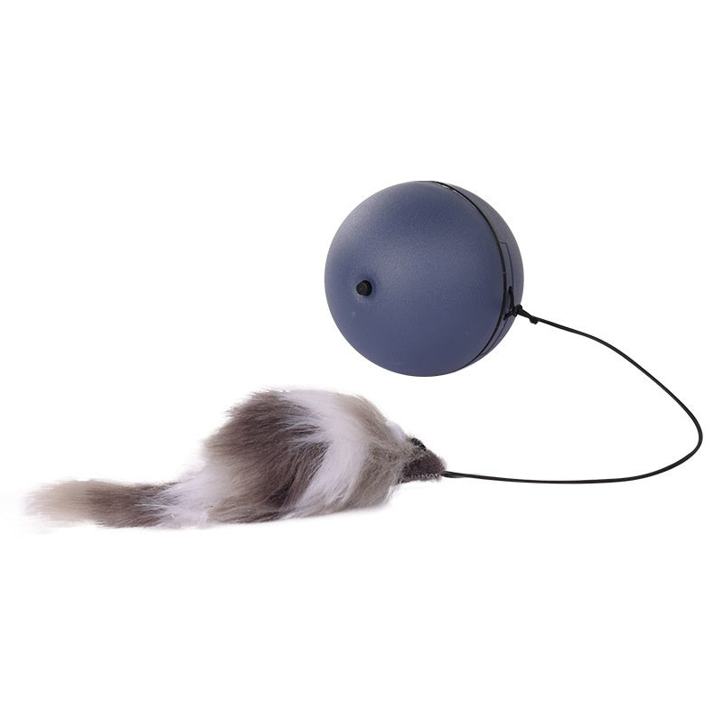 Electric Cat Teaser Ball with Plush Mouse – Interactive Rolling Toy for Cats