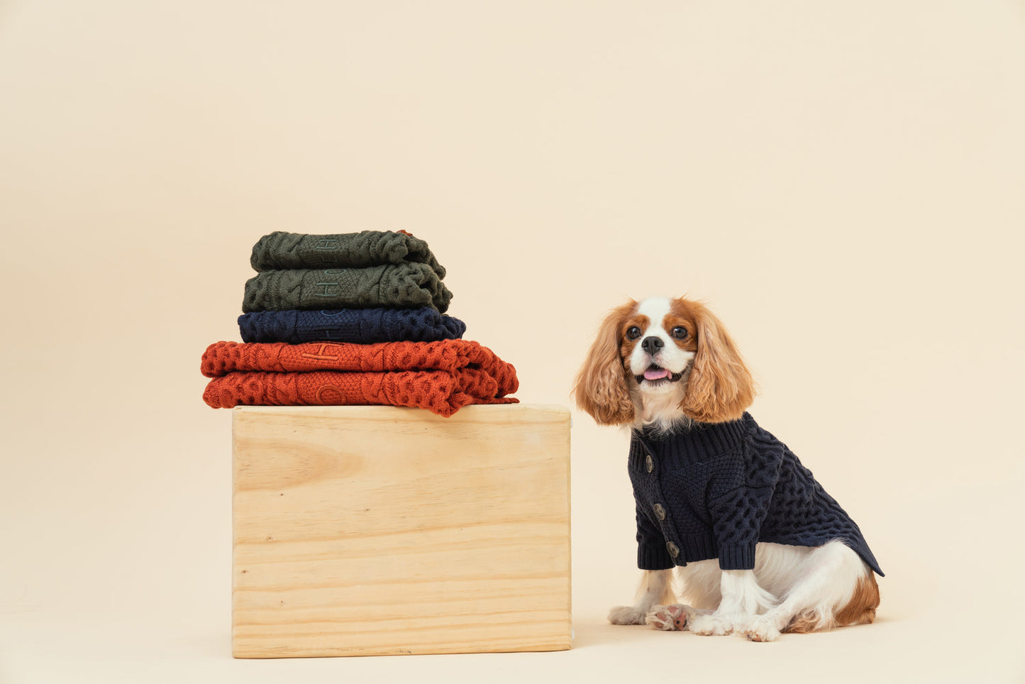 Bert Cardigan Dog Sweater – Cozy Knit Pet Sweater in Multiple Colors (XXS–XL)