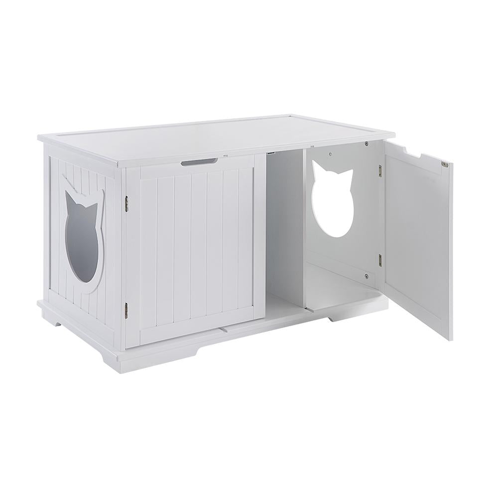 X-Large Cat Washroom Bench Litter Box Enclosure Furniture House (Multi-Color Options)