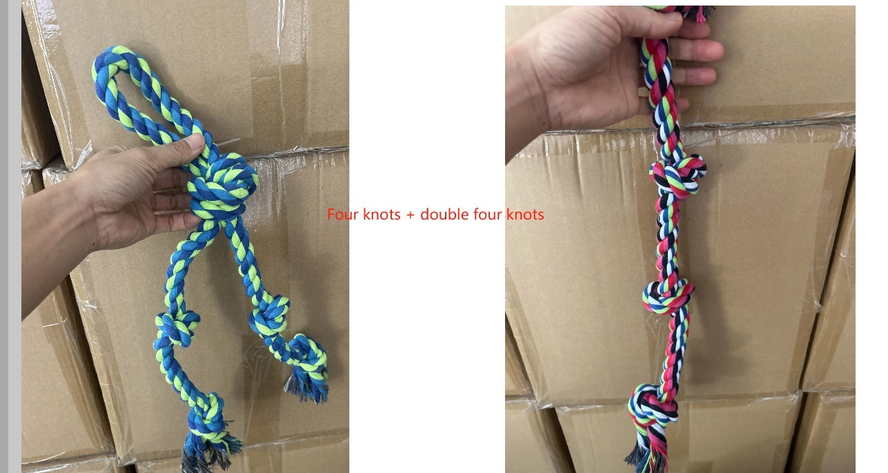 Heavy-Duty Rope Knot Dog Toys – Durable Chew & Tug Toy for Large Breeds, Dental Health & Anxiety Relief