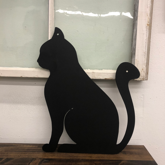 Cat Metal Wall Art – Black Silhouette Home Décor for Cat Lovers