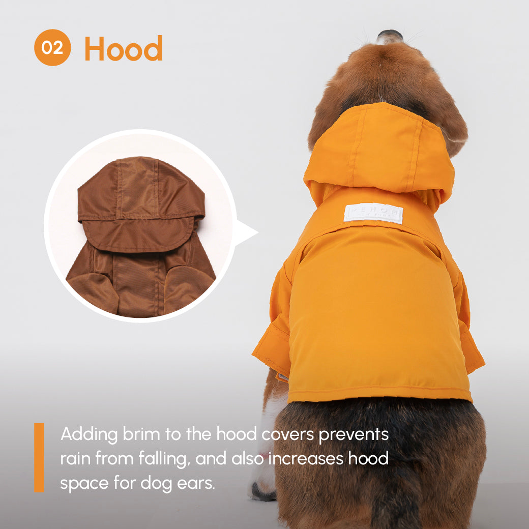 Waterproof Dog Raincoat with Hood – Adjustable Velcro Fit (XS–XXL)