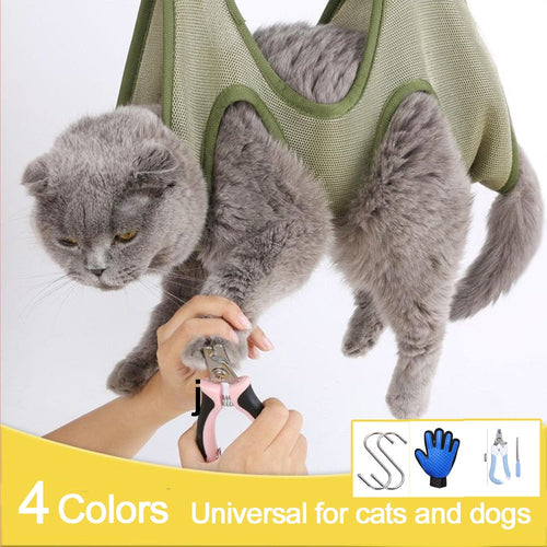 Cat Grooming Hammock & Restraint Bag – Safe, Comfortable Grooming Aid for Cats
