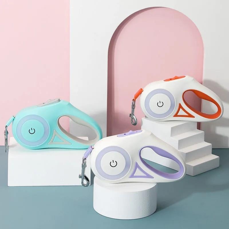 Automatic Retractable LED Dog Leash – Light-Up, Durable, 3m/5m Options