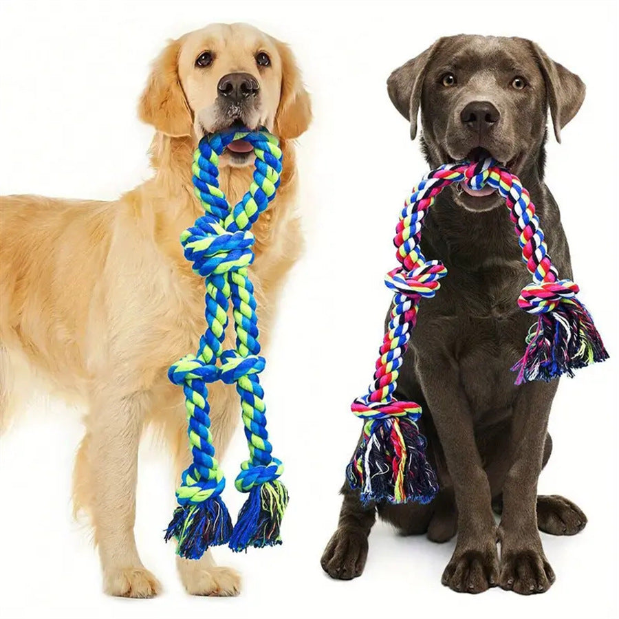 Heavy-Duty Rope Knot Dog Toys – Durable Chew & Tug Toy for Large Breeds, Dental Health & Anxiety Relief