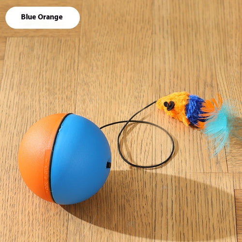 Electric Cat Teaser Ball with Plush Mouse – Interactive Rolling Toy for Cats