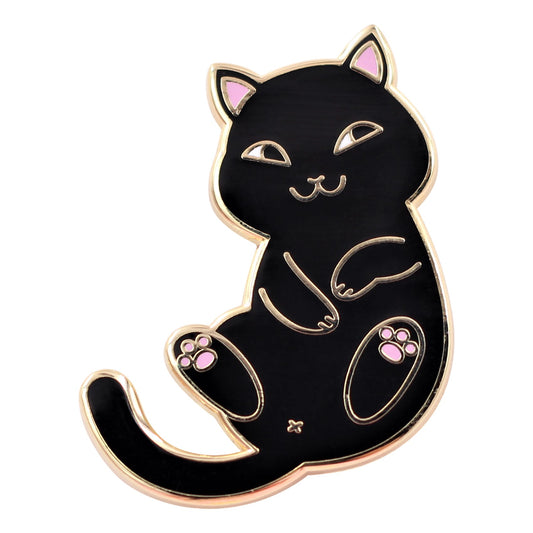 Playful Cat Enamel Lapel Pin