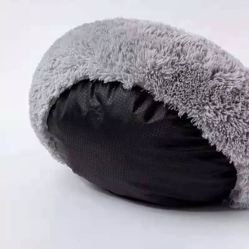 Cozy Plush Cat Bed – Donut Design