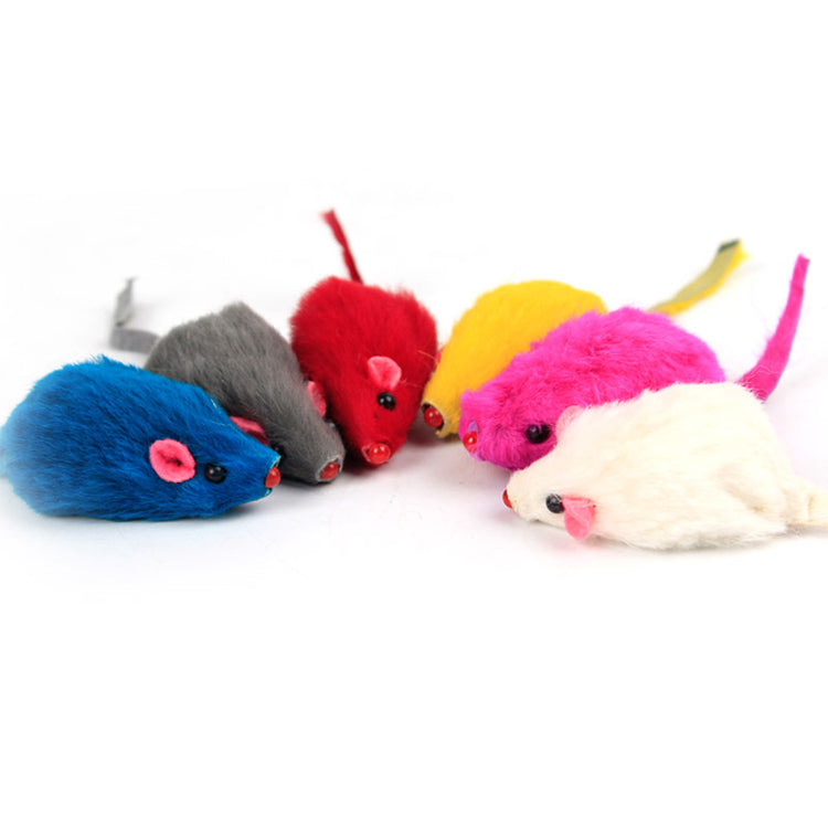 10 PCS Plush Mouse Cat Toys – Interactive Play Set (Random Colors)