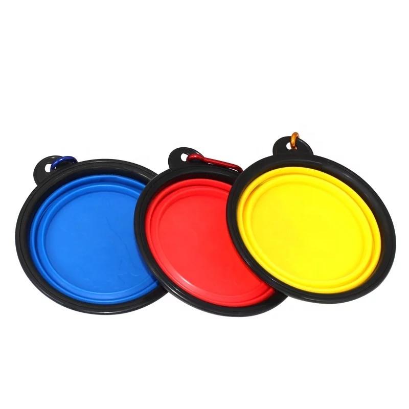 Collapsible Silicone Travel Pet Bowl – Portable Foldable Feeding Bowl with Carabiner for Dogs & Cats (1000ml)