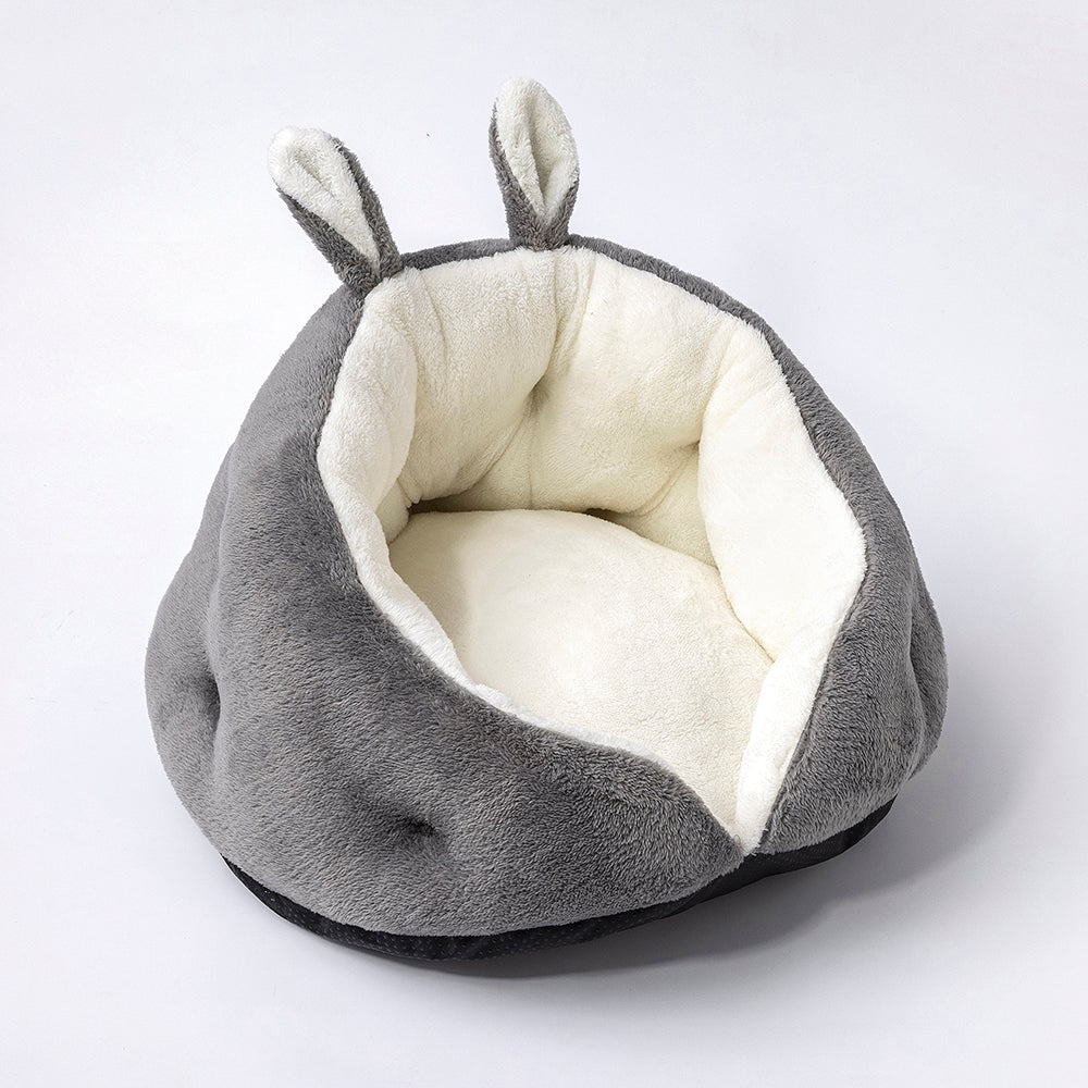 Cozy Bunny Ear Pet Bed – Plush Cave Bed for Cats & Small Dogs
