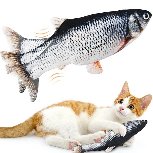 Interactive USB Rechargeable Floppy Fish Cat Toy