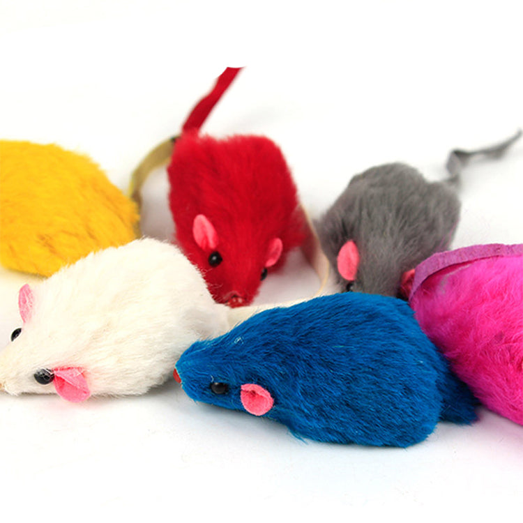 10 PCS Plush Mouse Cat Toys – Interactive Play Set (Random Colors)