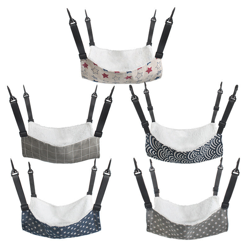 Cozy Cat Hammock Bed – Hanging Cage Hammock with Adjustable Straps (Multiple Sizes & Patterns)